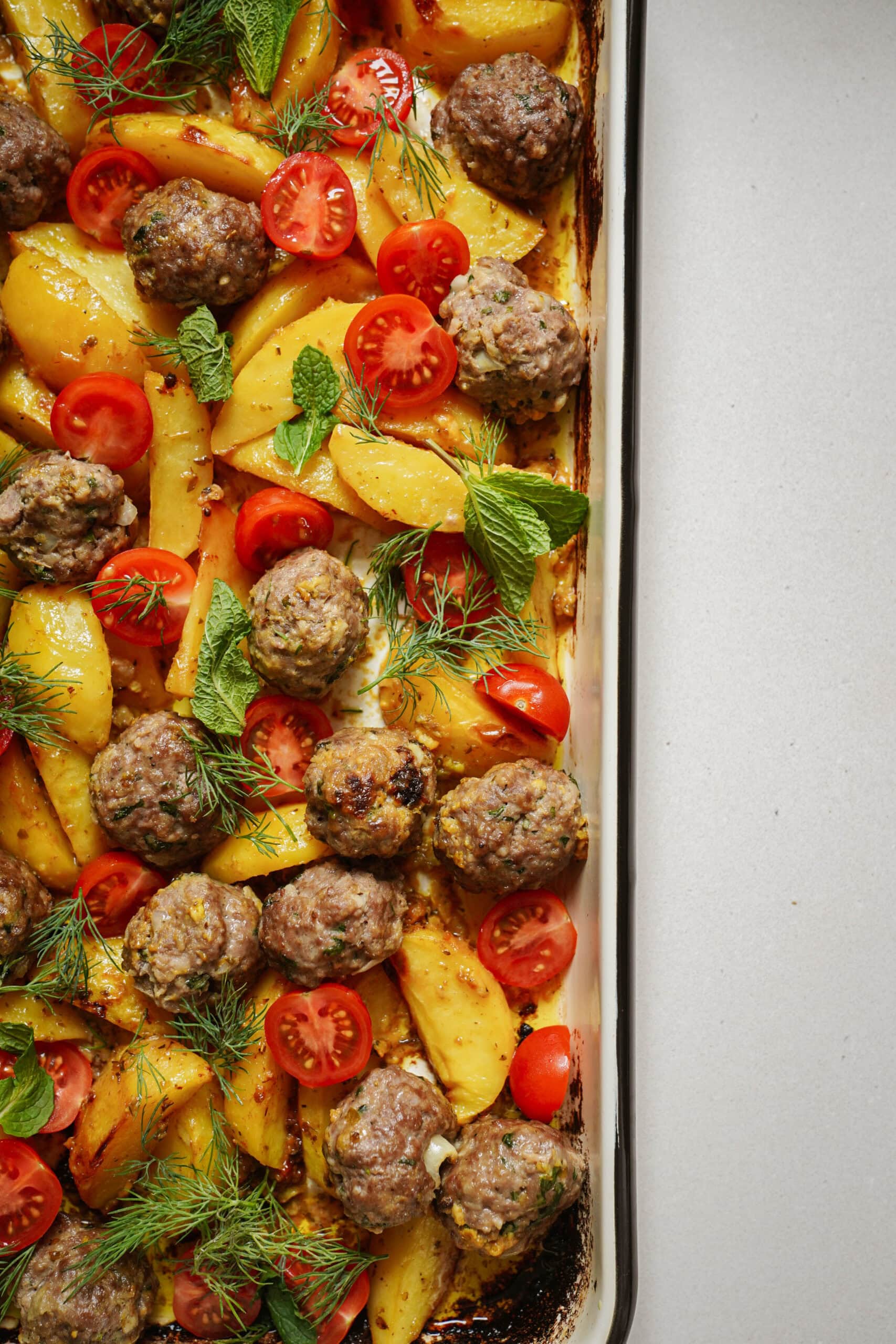 Transport Your Taste Buds: Authentic Sheet Pan Greek Meatballs